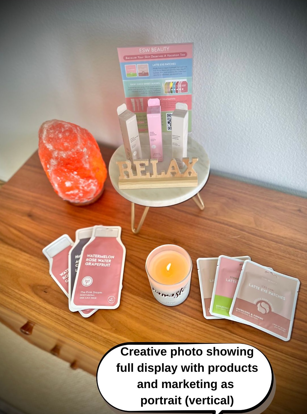 Example of product display in portrait orientation